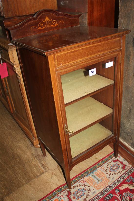 Inlaid glazed  music cabinet